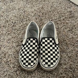 Vans Black and White Checkered Slip-On Shoes
